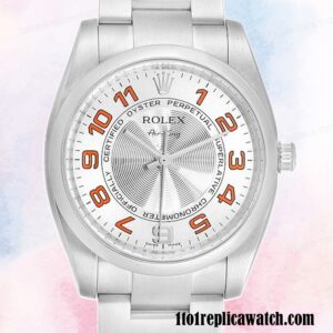 1:1 replica Rolex Air-king 114200SAO Rolex Calibre 2813 Men’s Silver-tone
