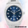 1:1 replica Rolex Air-king 114210BLSO Rolex Calibre 2813 Men’s Hands and Markers Silver-tone