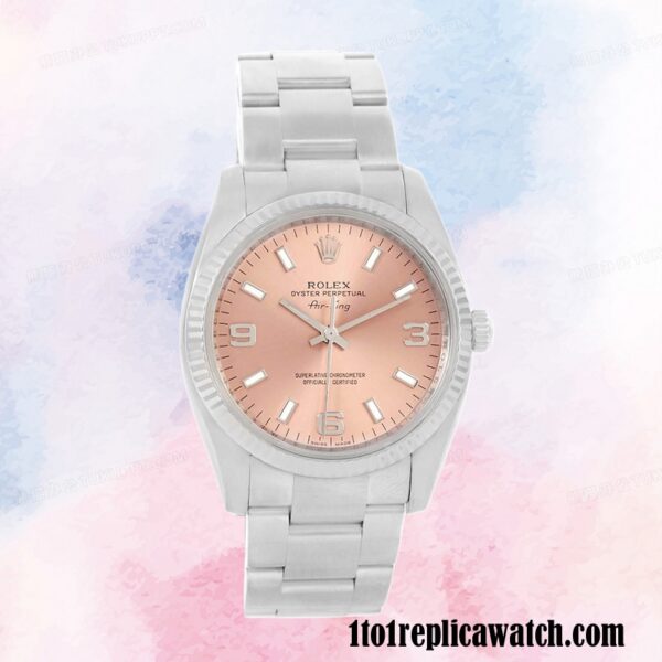 1:1 replica Rolex Air-king Men’s 114234PSO Rolex Calibre 2813 Hands and Markers - Image 2