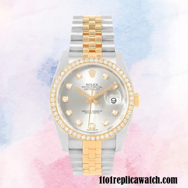 1:1 replica Rolex Datejust Rolex Calibre 2836/2813 116243SDJ Men’s Two-tone 12mm - Image 2