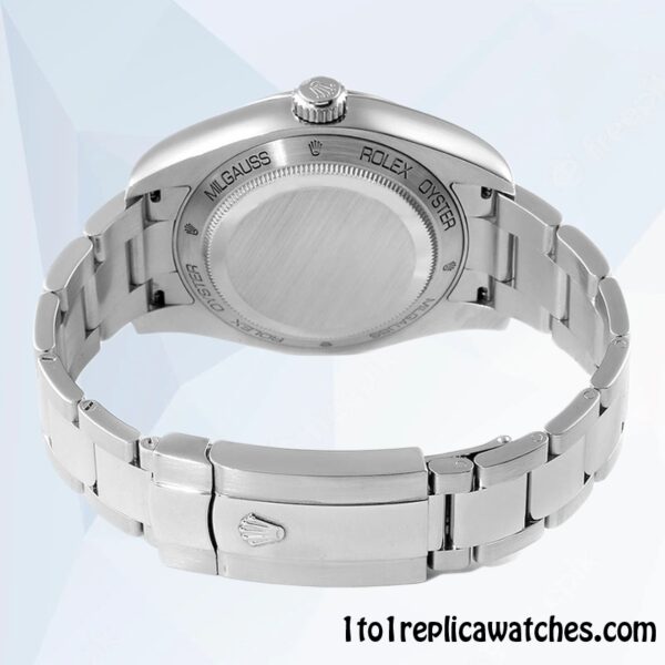 1:1 Replica Rolex Milgauss 116400BKSO Rolex Calibre 2813 Men’s Silver-tone Black Dial - Image 4