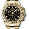 Rolex Yellow Gold Cosmograph Daytona 40 Watch – Black Diamond Dial – 116508 bkd