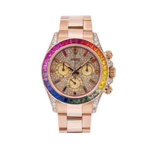 Men’s Diamond Watch Rolex Day-Date Gold 40 mm Rose Gold Tone Dial
