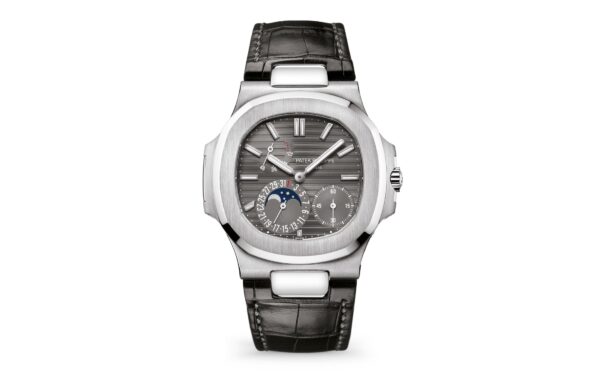 Patek Philippe Nautilus Date, Moon Phases Watch, 18k White Gold, 40mm, Ref# 5712G-001 - Image 2