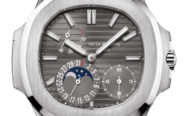 Patek Philippe Nautilus Date, Moon Phases Watch, 18k White Gold, 40mm, Ref# 5712G-001 - Image 3
