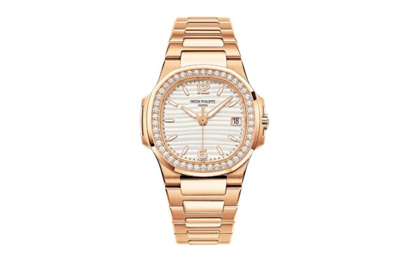 Patek Philippe Nautilus Quartz Diamond Ladies Watch, 18k Rose Gold, 32mm, Ref# 7010/1R-011 - Image 2