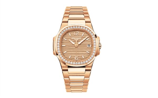 Patek Philippe Nautilus Quartz Diamond Ladies Watch, 18k Rose Gold, 32mm, Ref# 7010/1R-012 - Image 2