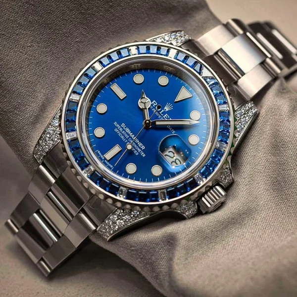 Rolex Submariner Date 116659 SABR 18K White Gold Diamonds Sapphires UNWORN - Image 10