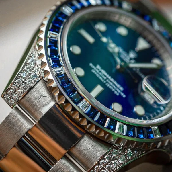 Rolex Submariner Date 116659 SABR 18K White Gold Diamonds Sapphires UNWORN - Image 6