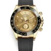 Rolex Cosmograph Daytona 116518LN Champagne Dial Oysterflex Yellow Gold Mens Watch