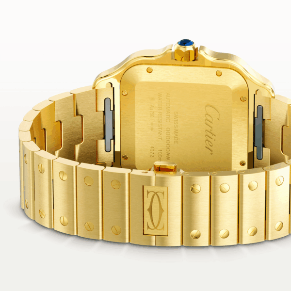 Santos de Cartier Large Brown Dial 18ct Yellow Gold Automatic Watch - Image 3