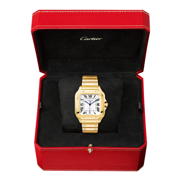 Santos de Cartier Medium Automatic 18ct Yellow Gold Bracelet Watch - Image 5