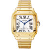 Santos de Cartier Medium Automatic 18ct Yellow Gold Bracelet Watch