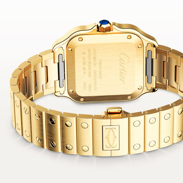 Santos de Cartier Medium Automatic 18ct Yellow Gold Bracelet Watch - Image 4