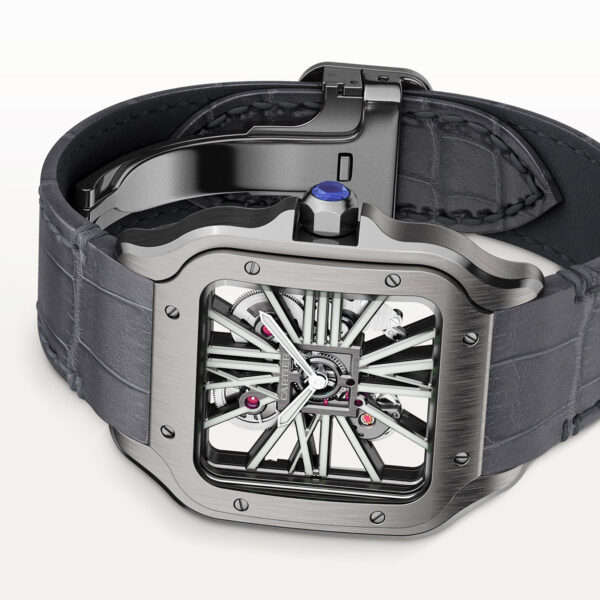 Santos de Cartier Large Skeleton Black ADLC Men’s Watch - Image 2