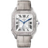 Santos de Cartier Medium Diamond Set Automatic 18ct White Gold Watch
