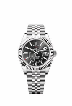 Rolex Sky-Dweller, 42mm, Oystersteel and 18k White Gold, Black, Jubilee, Ref# 336934-0008