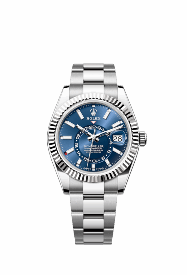 Rolex Sky-Dweller, 42mm, Oystersteel and 18k White Gold, Blue, Oyster, Ref# 336934-0005