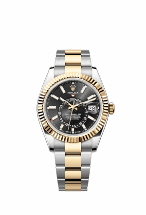 Rolex Sky-Dweller, 42mm, Oystersteel and 18k Yellow Gold, Black, Oyster, Ref# 336933-0003