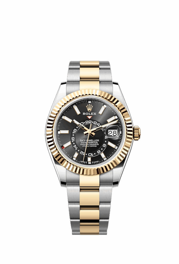 Rolex Sky-Dweller, 42mm, Oystersteel and 18k Yellow Gold, Black, Oyster, Ref# 336933-0003