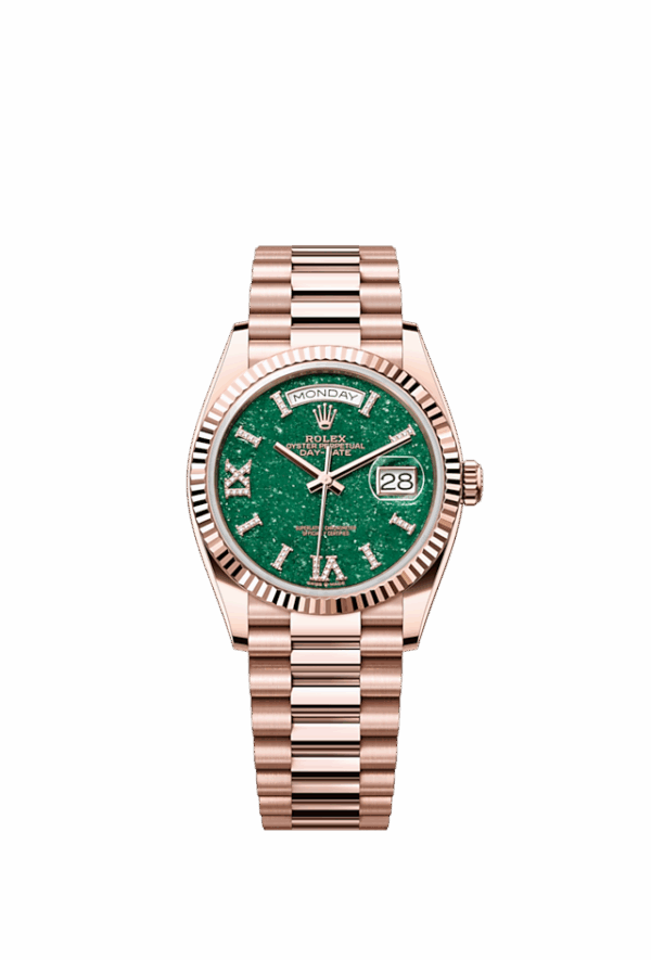 Rolex Day-Date 36, 18k Everose Gold with Diamond-set, 36mm, Ref# 128235-0068