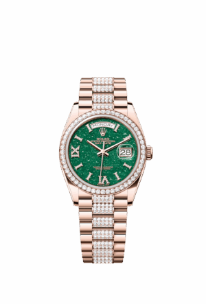 Rolex Day-Date 36, 18k Everose Gold with Diamond-set, 36mm, Ref# 128345rbr-0069