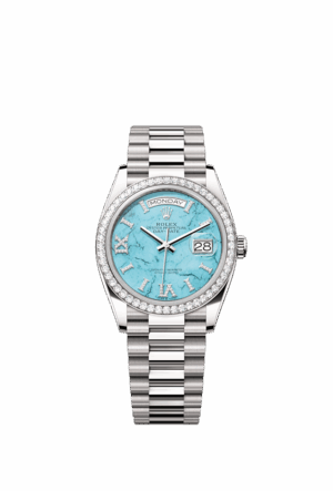 Rolex Day-Date 36, 18k White Gold with Diamond-set , 36mm, Ref# 128349rbr-0031