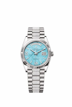 Rolex Day-Date 36, 18k White Gold with Diamond-set, 36mm, Ref# 128239-0045