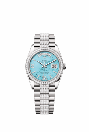 Rolex Day-Date 36, 18k White Gold with Diamond-set, 36mm, Ref# 128349rbr-0032