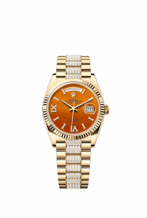 Rolex Day-Date 36, 18k Yellow Gold with Diamond-set, 36mm, Ref# 128238-0089