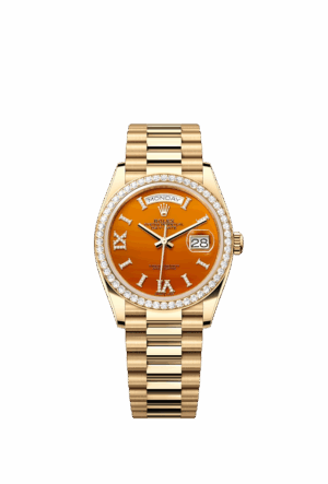 Rolex Day-Date 36, 18k Yellow Gold with Diamond-set, 36mm, Ref# 128348rbr-0049