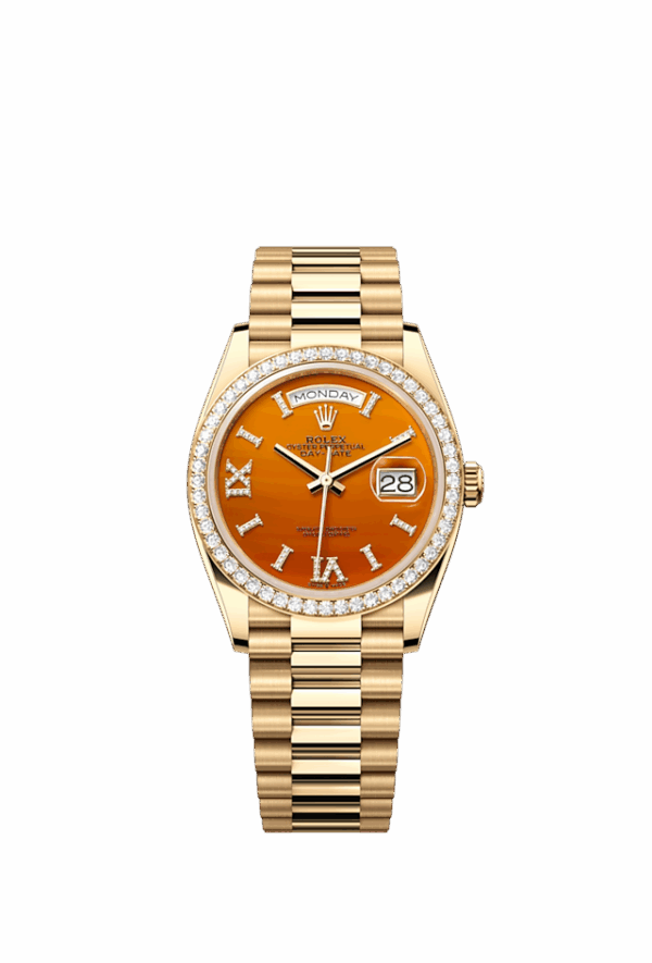 Rolex Day-Date 36, 18k Yellow Gold with Diamond-set, 36mm, Ref# 128348rbr-0049