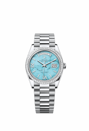Rolex Day-Date 36, Platinum with Diamond-set, 36mm, Ref# 128396tbr-0016