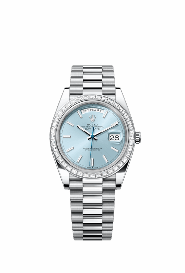 Rolex Day-Date 40, Platinum with Diamond-set, 40mm, Ref# 228396tbr-0039