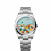 Rolex Oyster Perpetual 36, Oystersteel, 36mm, Turquoise Celebration Motif Dial, Ref# 126000-0009