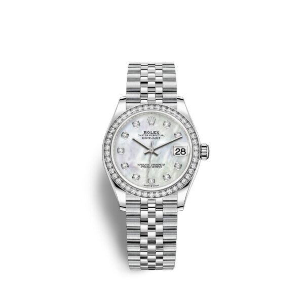 Rolex Datejust 31, Oystersteel, 18kt White Gold and diamonds, Ref# 278384RBR-0008