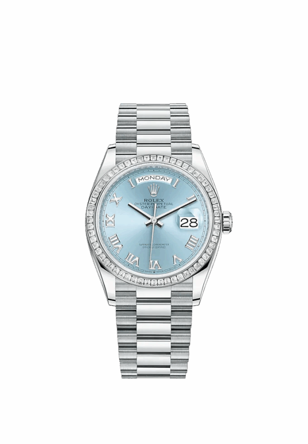 Rolex Day-Date, 36mm, Platinum and Diamonds, Ref# 128396tbr-0002 - Image 2