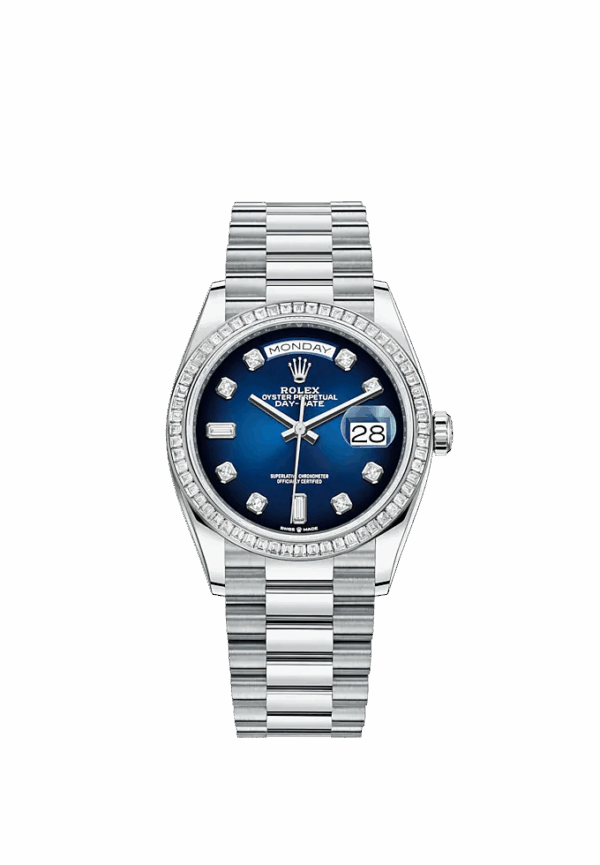 Rolex Day-Date, 36mm, Platinum and Diamonds, Ref# 128396tbr-0008 - Image 2