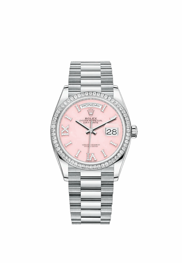 Rolex Day-Date, 36mm, Platinum and Diamonds, Ref# 128396tbr-0009 - Image 2