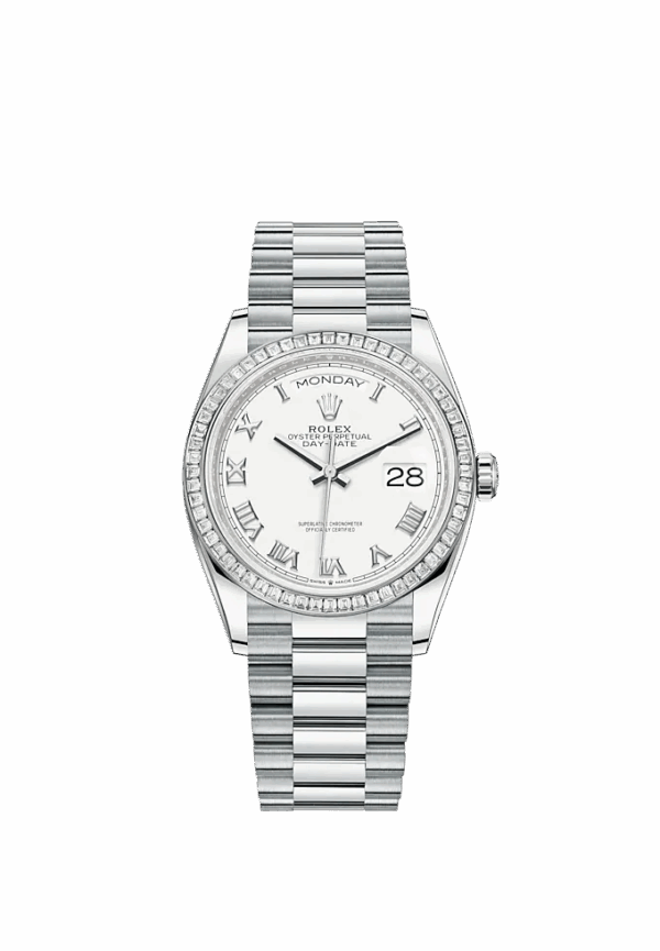 Rolex Day-Date, 36mm, Platinum and Diamonds, Ref# 128396tbr-0010 - Image 2