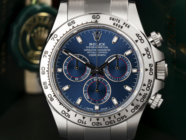 ROLEX COSMOGRAPH DAYTONA WHITE GOLD BLUE DIAL 116509 - Image 3