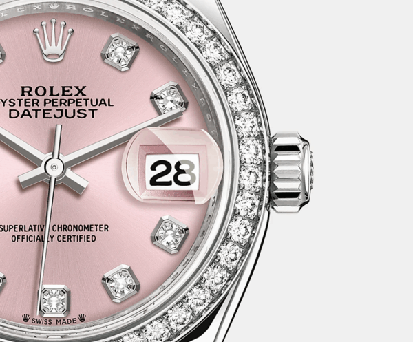 Rolex Lady-Datejust 28, Oystersteel and 18k White Gold, Ref# 279384RBR-0003 - Image 4