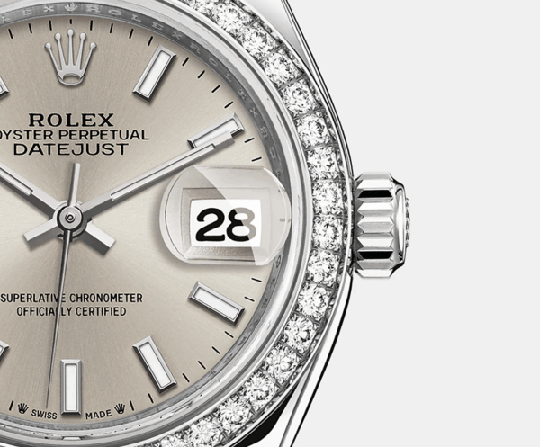 Rolex Lady-Datejust 28, Oystersteel and 18k White Gold, Ref# 279384RBR-0007 - Image 4