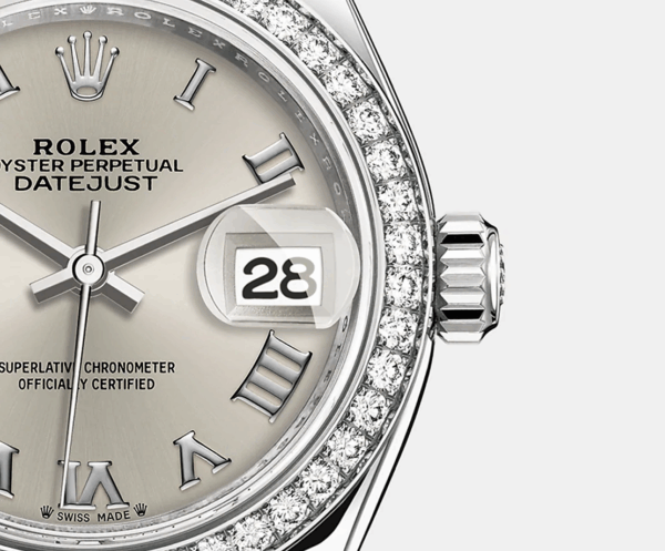 Rolex Lady-Datejust 28, Oystersteel and 18k White Gold, Ref# 279384RBR-0010 - Image 4