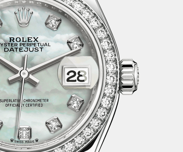 Rolex Lady-Datejust 28, Oystersteel and 18k White Gold, Ref# 279384RBR-0011 - Image 3