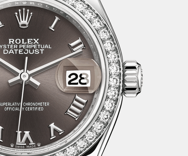 Rolex Lady-Datejust 28, Oystersteel and 18k White Gold, Ref# 279384RBR-0015 - Image 4