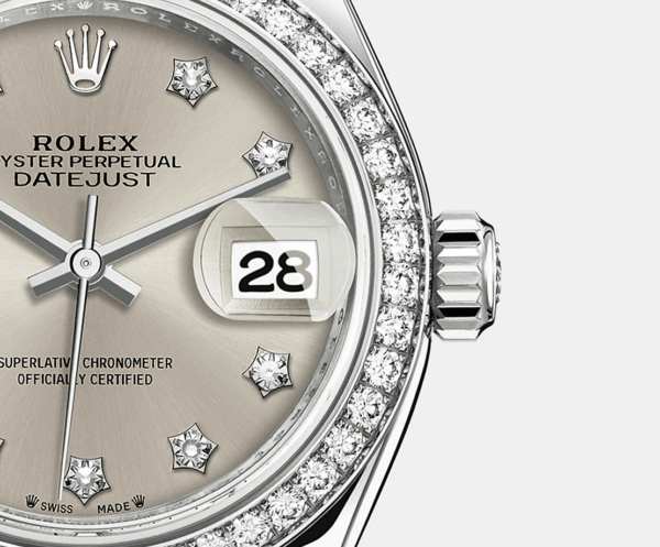 Rolex Lady-Datejust 28, Oystersteel and 18k White Gold, Ref# 279384RBR-0022 - Image 4