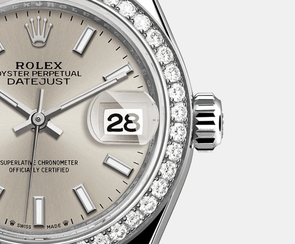 Rolex Lady-Datejust 28mm, 18k White Gold, Ref# 279139rbr-0006 - Image 4