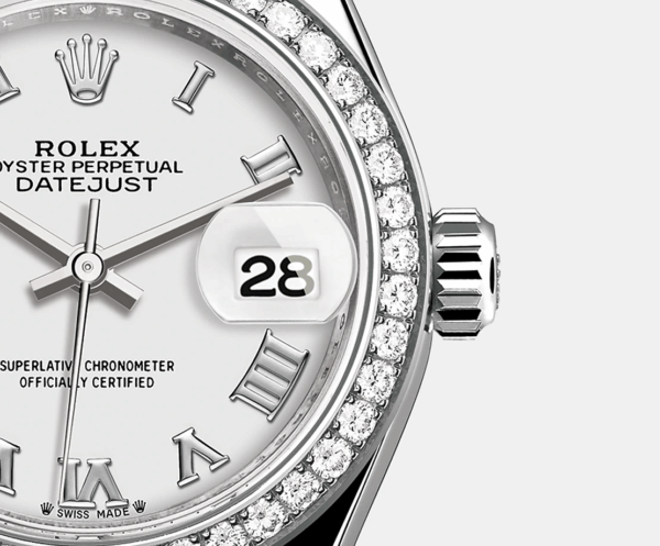 Rolex Lady-Datejust 28mm, 18k White Gold, Ref# 279139rbr-0013 - Image 4