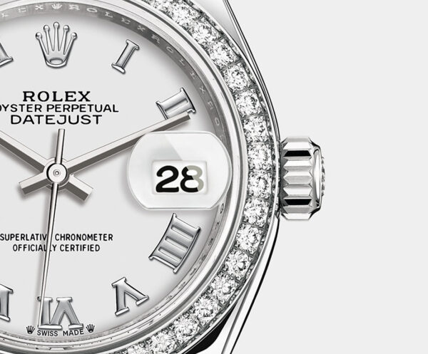 Rolex Lady-Datejust 28, Oystersteel and 18k White Gold, Ref# 279384RBR-0020 - Image 4